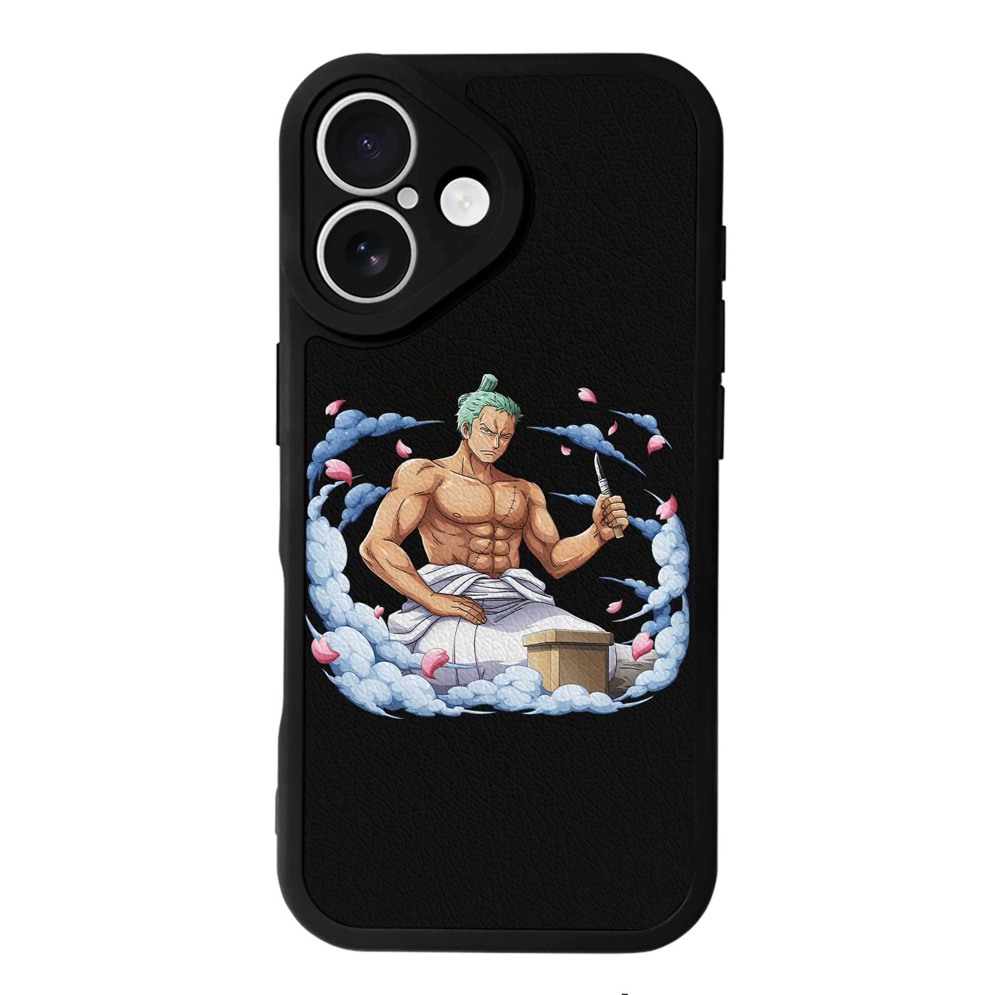 （画像用） ワンピース ロロノア・ゾロ ONE PIECE Roronoa Zoro 【iPhone 16シリーズ対応】シリコンスマホケース（レザー調） 材質：シリコン